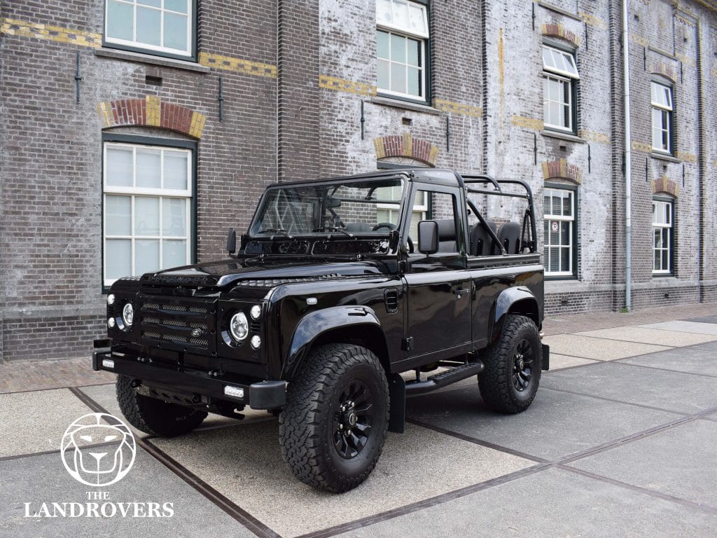 Black Vintage Land Rover Defender Custom