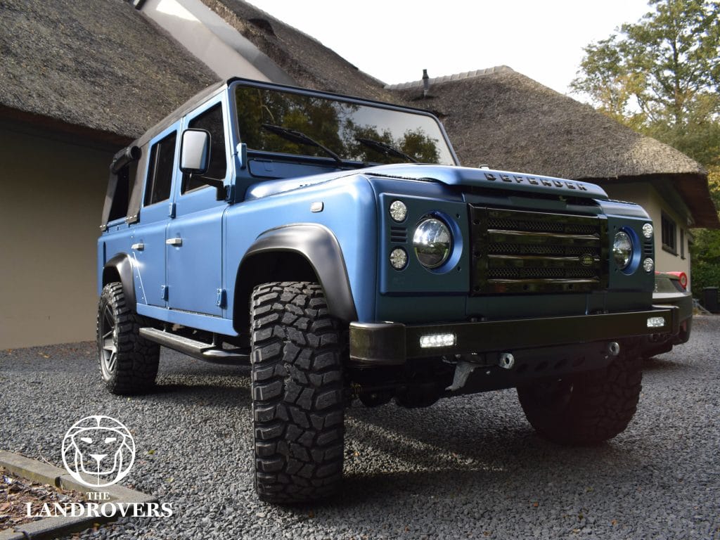 Vintage Custom Blue Land Rover Defender